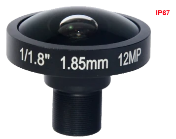 1.85 mm, 1/1.8", 12 MP, M12-mount Fisheye Lens, 1.85mm (LS-CTV-0049)
