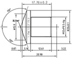 LS-CTV-0040 dimensions (mm)