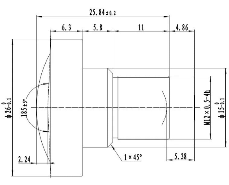 LS-CTV-0031 dimensions (mm)