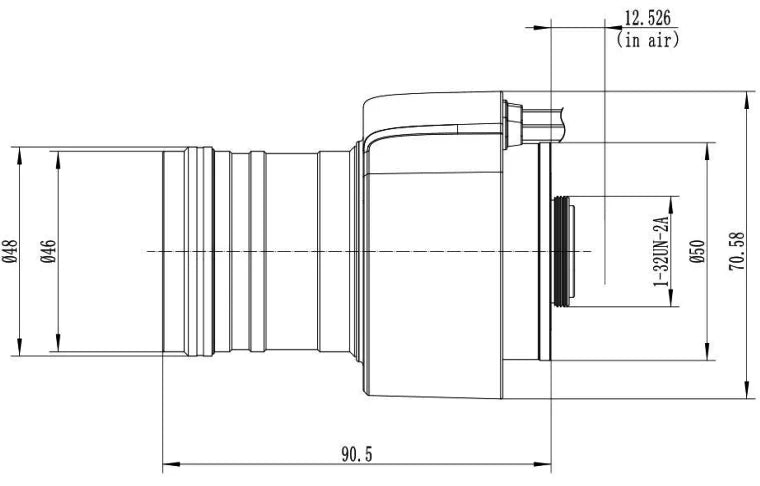 LS-CTV-0071 dimensions (mm)