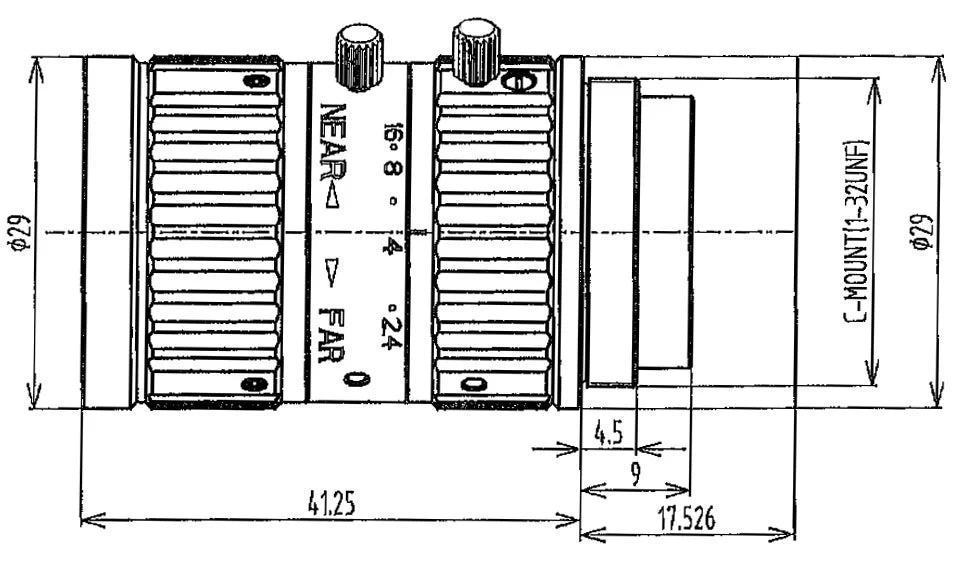 LS-FFL-0512 dimensions (mm)