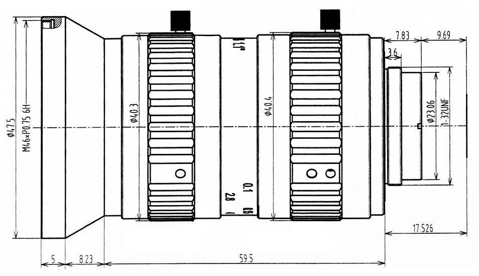 LS-FFL-0542 dimensions (mm)