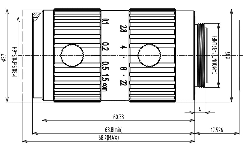 LS-FFL-0551 dimensions (mm)