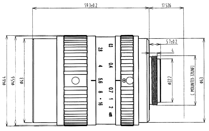 LS-FFL-0562 dimensions (mm)