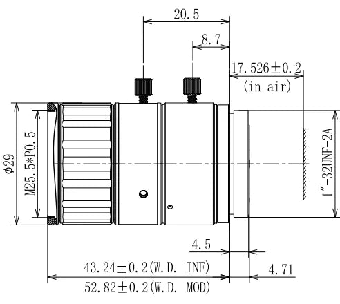 LS-SMV0826CL-10M dimensions (mm)
