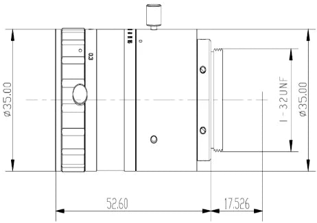 LS-SMV5028CL-10M dimensions (mm)