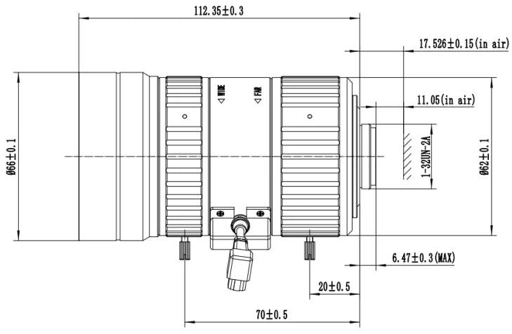 LS-CTV-0090 dimensions (mm)