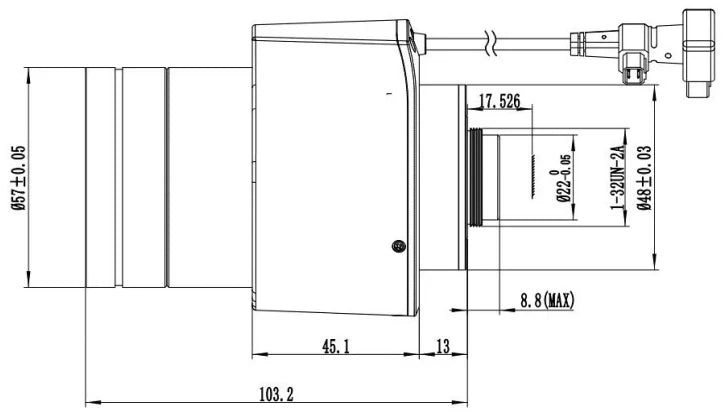 LS-CTV-0061 dimensions (mm)