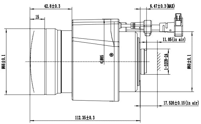 LS-CTV-0059 dimensions (mm)