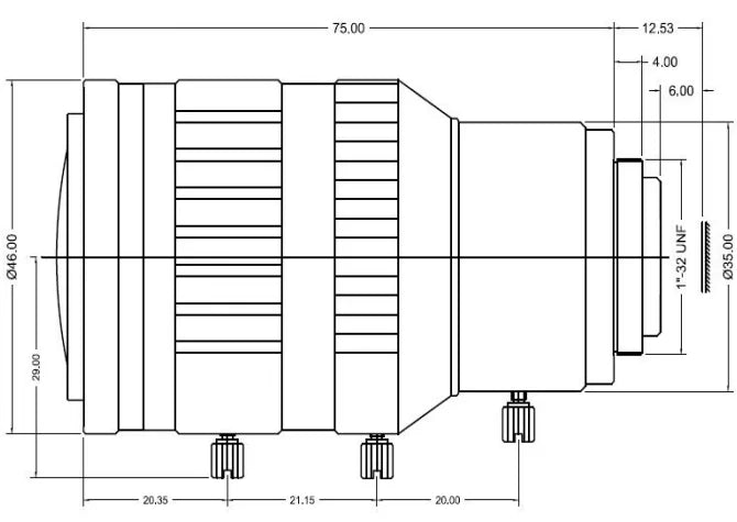LS-CTV-0149 dimensions (mm)