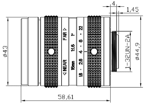 LS-FFL-0611 dimensions (mm)