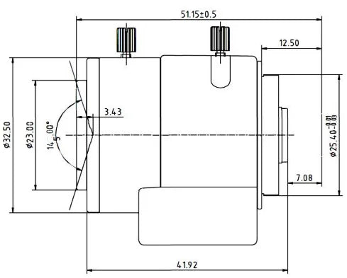 LS-SVD3610IR-8M dimensions (mm)