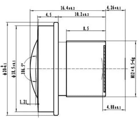 LS-CTV-0030 dimensions (mm)