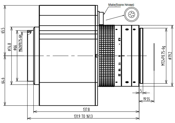 LS-LSL-0208 dimensions (mm)
