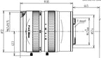 LS-FFL-1445 dimensions (mm)