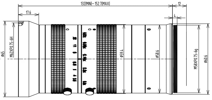 LS-SMV5001F-65M dimensions (mm)
