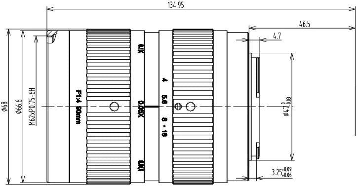 LS-SMV9005F-29M dimensions (mm)