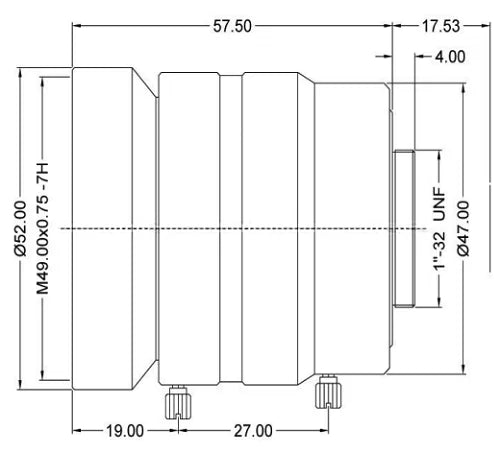 LS-SWIR5014-5MS dimensions (mm)