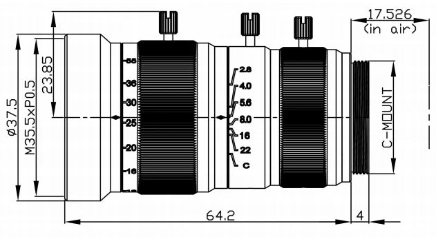 LS-FFL-1184 dimensions (mm)