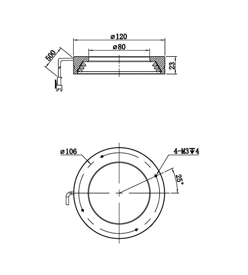 LS-RNG-0537 dimensions (mm)