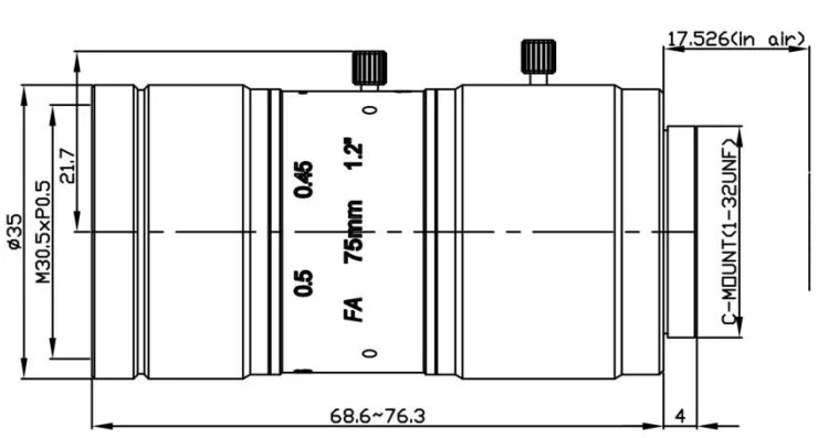 LS-FFL-0578 dimensions (mm)