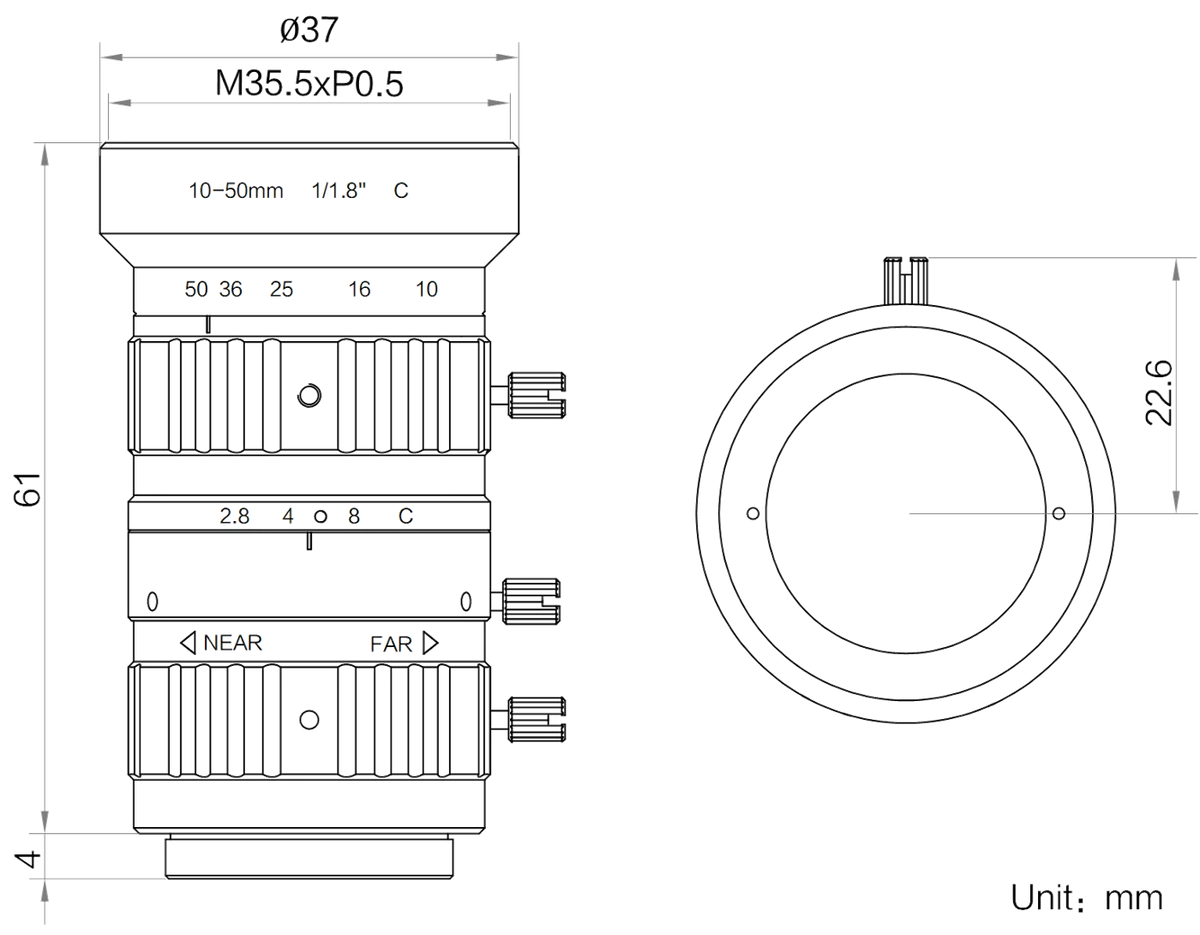 LS-FFL-1710 dimensions (mm)