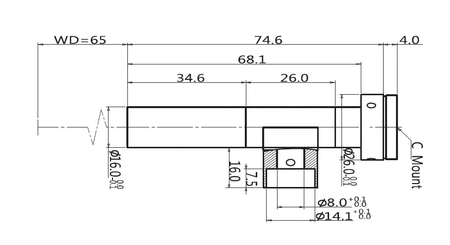 LS-HY-15-65C dimensions (mm)