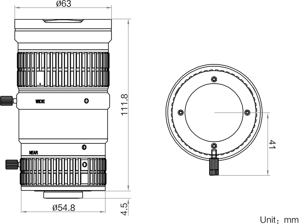 LS-FFL-1713 dimensions (mm)