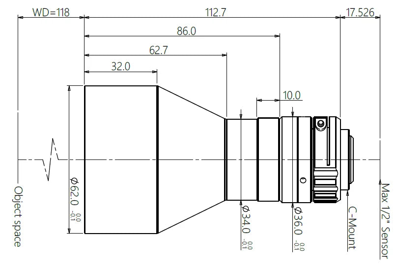 LS-TCL-0482 dimensions (mm)
