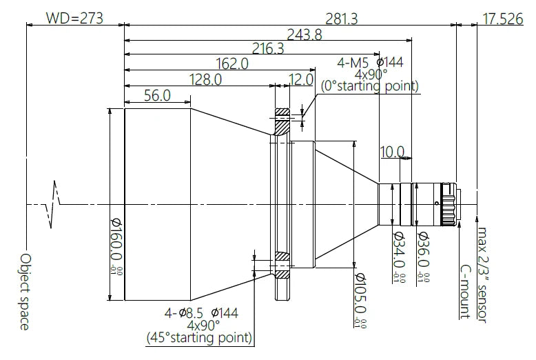 LS-MBT-0095-273 dimensions (mm)