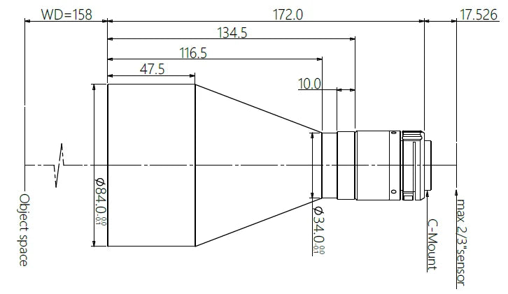 LS-TCL-0709 dimensions (mm)