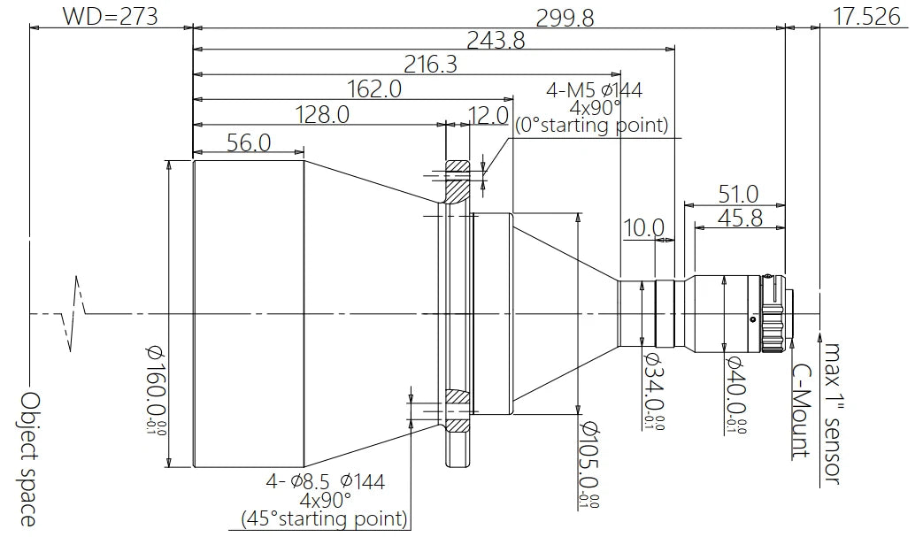 LS-TCL-0536 dimensions (mm)
