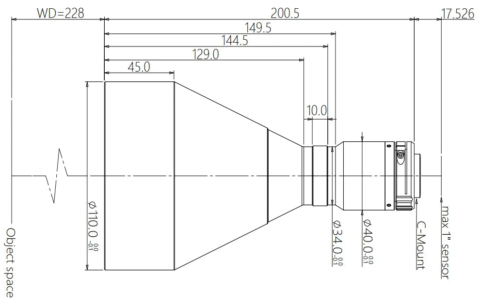 LS-TCL-0544 dimensions (mm)