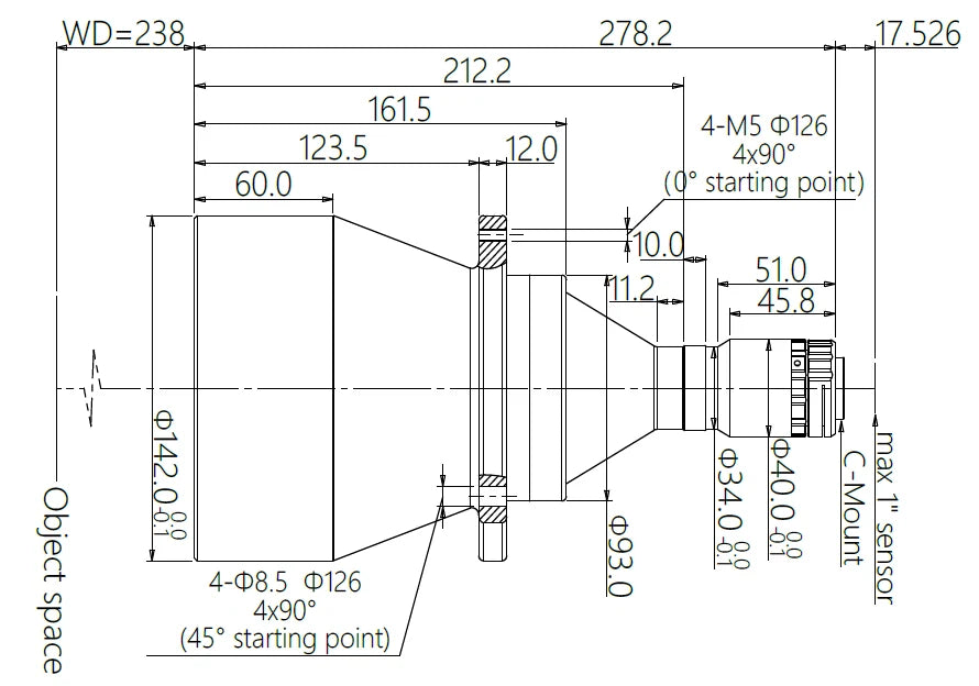LS-TCL-0538 dimensions (mm)