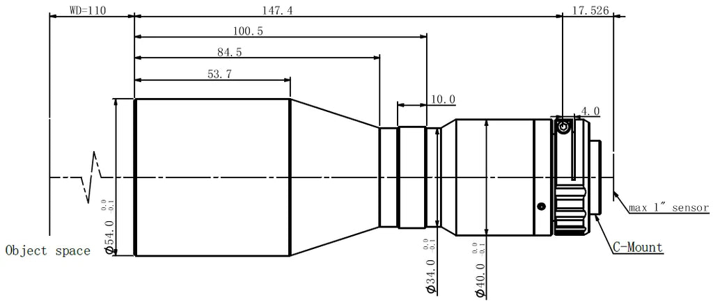 LS-TCL-0530 dimensions (mm)