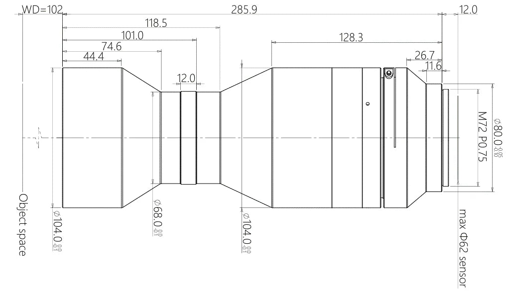 LS-TCL-0690 dimensions (mm)