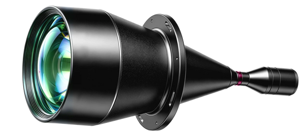 Bi-telecentric lens, 0.163x, 410 mm WD, size 657.7 mm × Φ286 mm