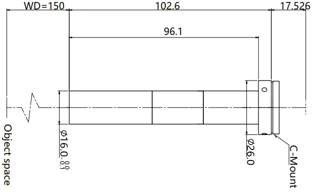 LS-HY-2-150 dimensions (mm)
