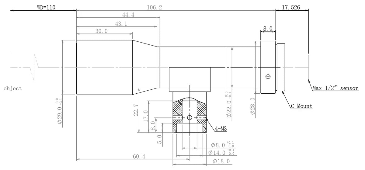 LS-TCL-0510 dimensions (mm)