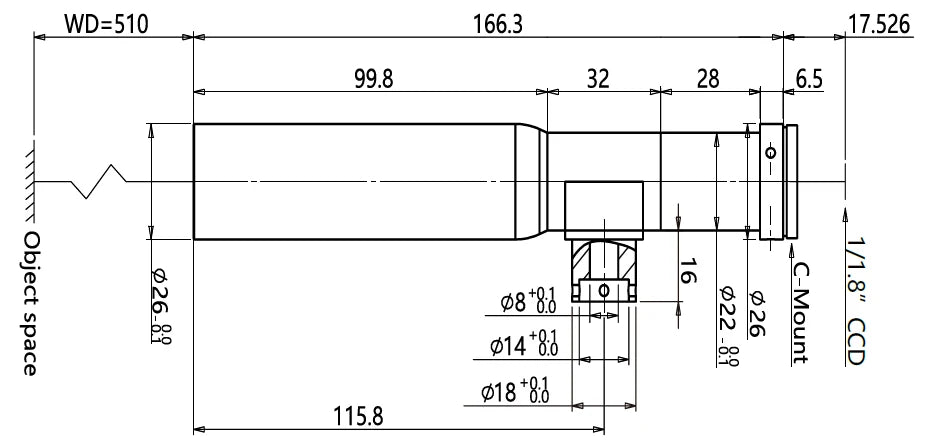 LS-TCL-0514 dimensions (mm)