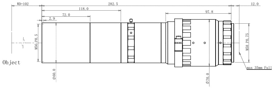 LS-LBT-2-102-G-M58 dimensions (mm)