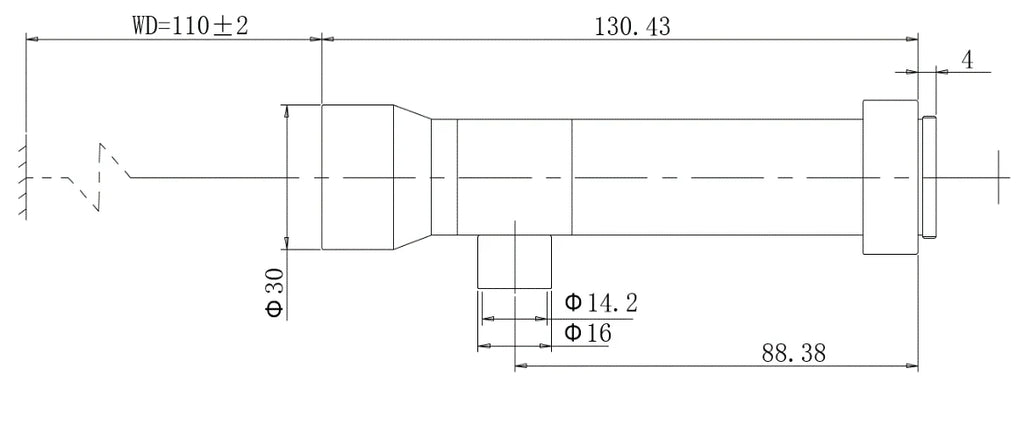 LS-MY-1-110C-MP dimensions (mm)