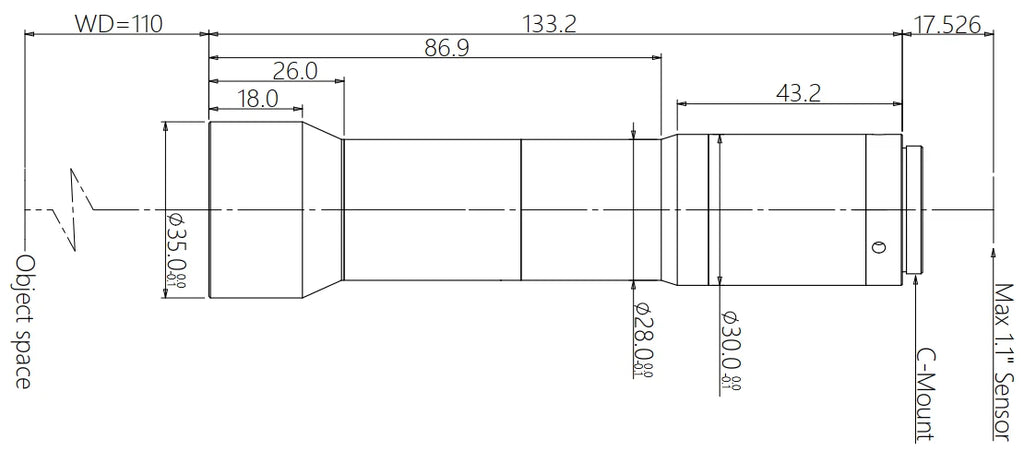 LS-KT-2-110 dimensions (mm)