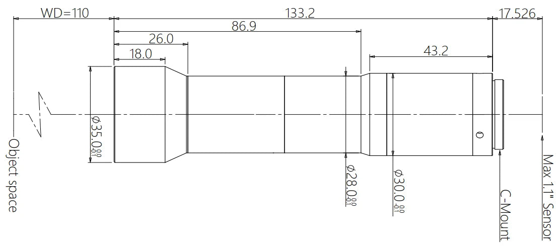 LS-KT-2-110 dimensions (mm)
