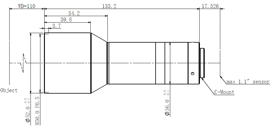 LS-KT-05-110-V3 dimensions (mm)