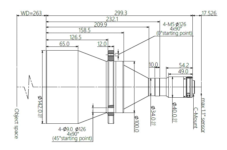 LS-TCL-0487 dimensions (mm)