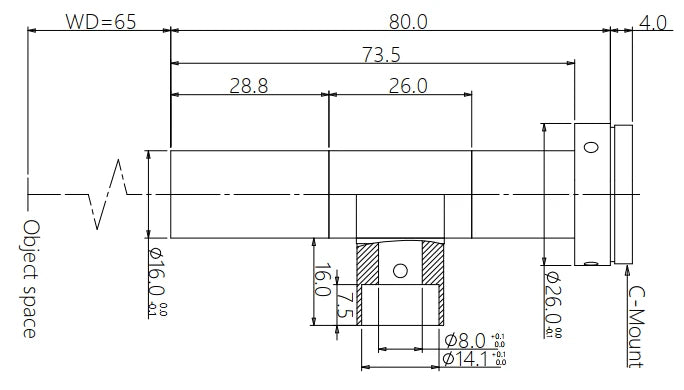 LS-HY-1-65CN dimensions (mm)