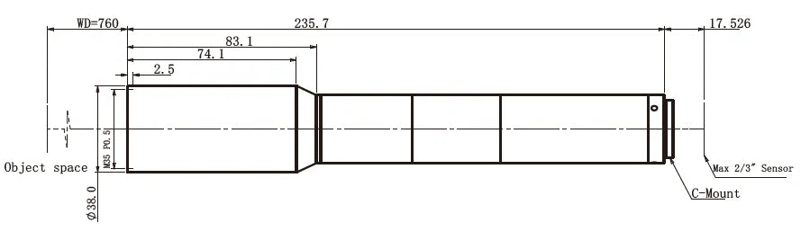 LS-MY-025-760 dimensions (mm)