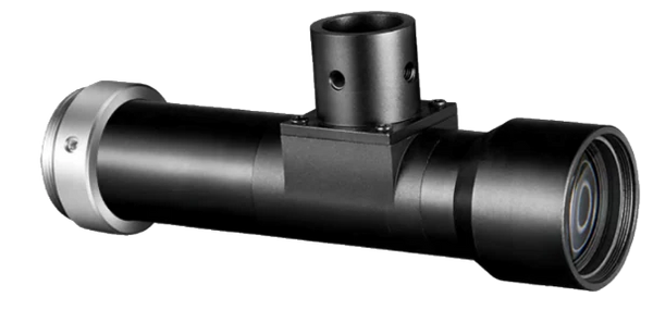 Object-side telecentric lens, 0.7x, 145 mm WD, 2/3", coaxial light port, ≤0.1% distortion