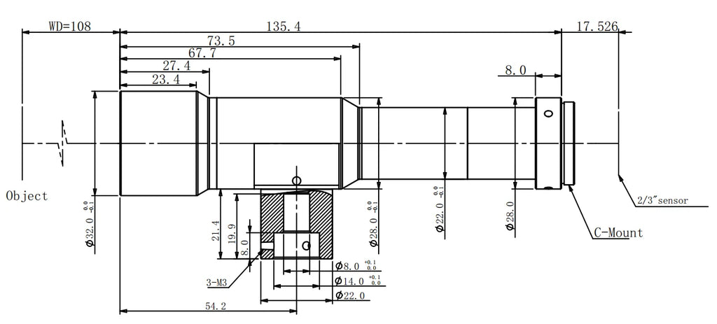 LS-TCL-0758 dimensions (mm)